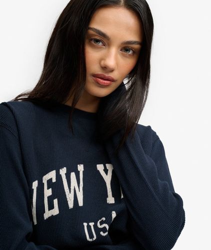 Damen Athletic Essential Langarmshirt Lockere Passform - Größe: 40 - Superdry - Modalova
