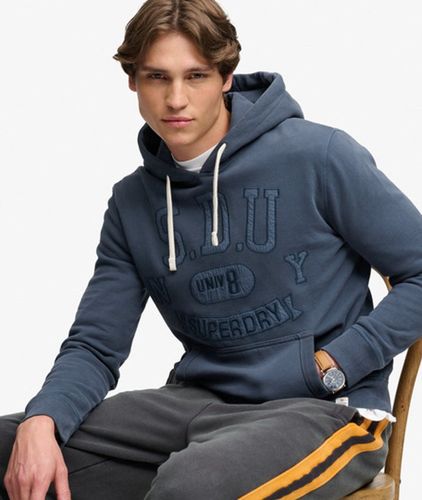 Herren Baumwolle Tonal Applique Kapuzenpullover Lockere Passform, , Größe: XL - Superdry - Modalova