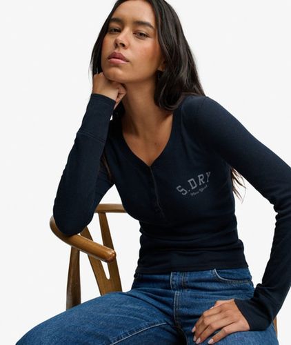 Haut à Manches Longues Athletic à Boutons Taille: 36 - Superdry - Modalova