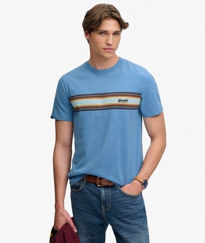 Herren Outdoor Stripe Logo T-shirt in Lockerer Passform - Größe: L - Superdry - Modalova
