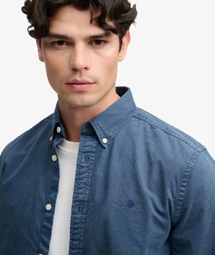 Herren Garment Dyed Langarmhemd Reguläre Passform - Größe: XL - Superdry - Modalova