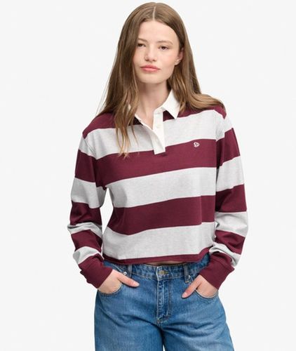 Damen Athletic Essential Cropped Rugby-top OverGrößed-passform - Größe: 40 - Superdry - Modalova