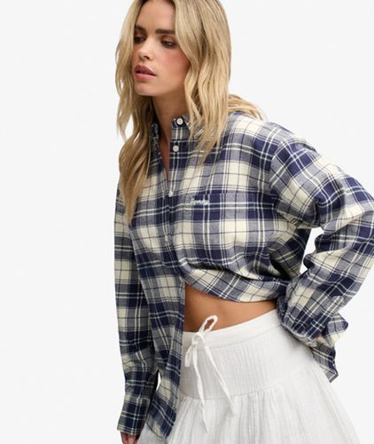 Damen Kariertes Flanellhemd Lockere Passform - Größe: 38 - Superdry - Modalova
