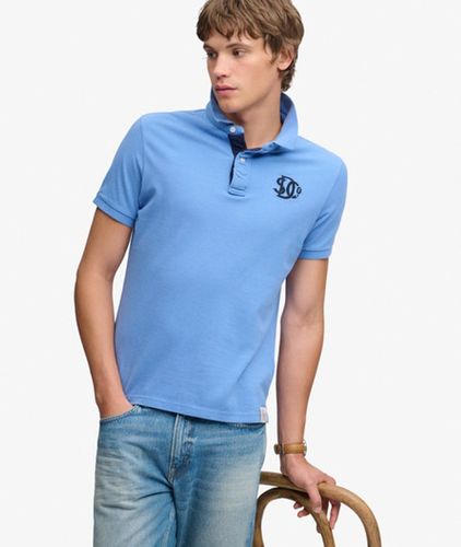 Herren Piqué Monogram Poloshirt - Größe: Xxxl - Superdry - Modalova