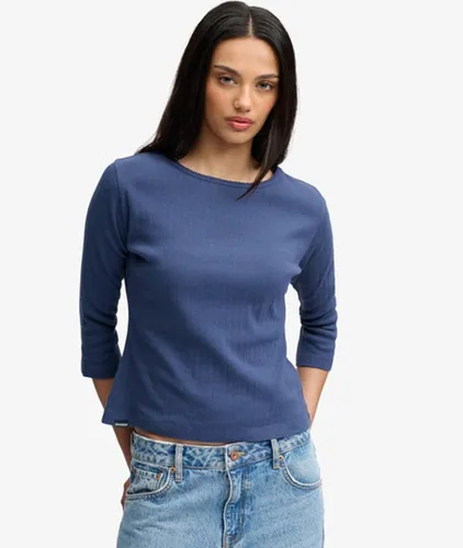 Damen Athletic Essentials Pointelle-top Lockere Passform - Größe: 38 - Superdry - Modalova