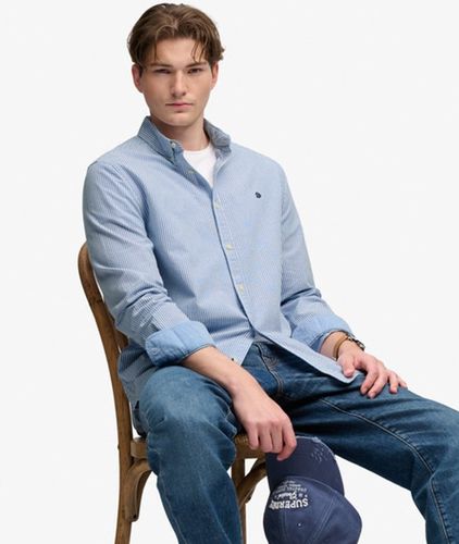 Herren Preppy Oxford Langarmhemd mit Lockerer Passform - Größe: L - Superdry - Modalova