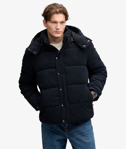 Herren Premium Cord Steppjacke mit Kapuze - Größe: M - Superdry - Modalova
