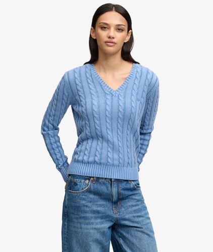 Damen Washed Cable Pullover mit Schmaler Passform - Größe: 42 - Superdry - Modalova
