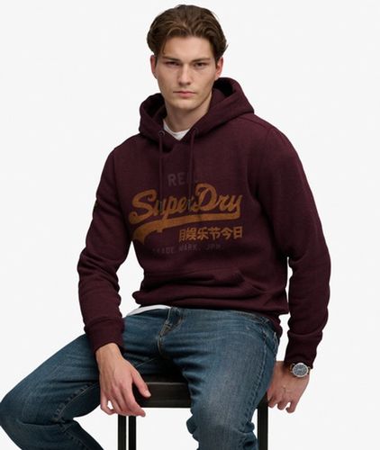 Herren Baumwolle Grafikdruck Vintage Logo Heritage Kapuzenpullover in Lockerer Passform, , Größe: S - Superdry - Modalova