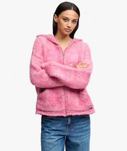 Damen Chunky Twist Strickjacke mit Reißverschluss Lockere Passform - Größe: 36 - Superdry - Modalova