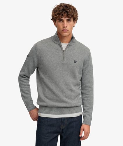 Herren Strickpullover mit Halbreißverschluss und Schmaler Passform - Größe: S - Superdry - Modalova