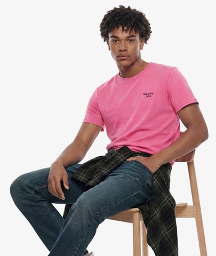 Herren Essential Serif Logo T-shirt mit Schmaler Passform - Größe: XL - Superdry - Modalova
