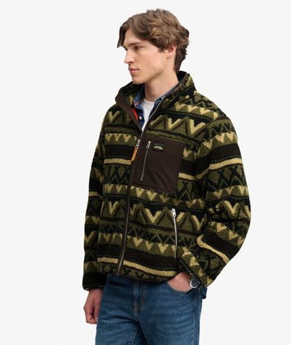 Herren Abstract Fleece Jacke mit Reißverschluss - Größe: L - Superdry - Modalova