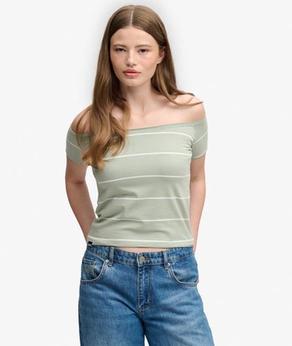 Damen Bardot Off-shoulder-top Schmale Passform - Größe: 36 - Superdry - Modalova