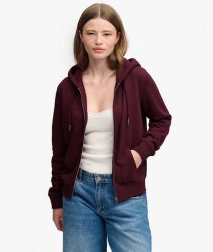 Sweat à Capuche Zippé Avec Logo Brodé Signature Taille: 34 - Superdry - Modalova