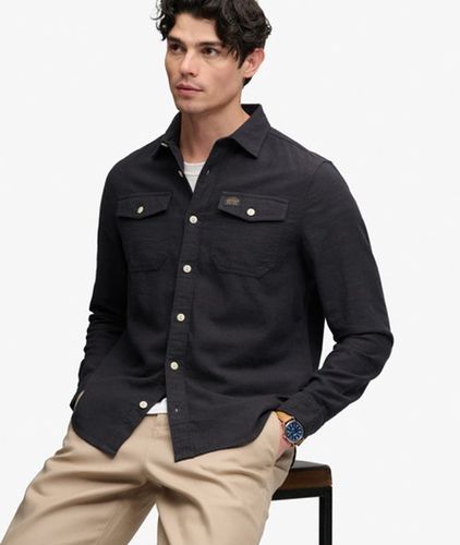 Herren Herringbone Workwear Hemd Lockere Passform - Größe: S - Superdry - Modalova