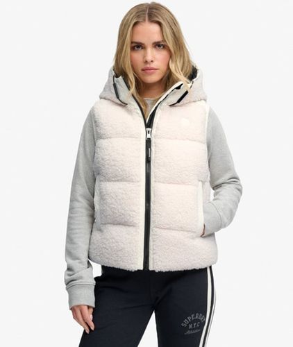 Damen Borg Kapuzen-steppweste - Größe: 42 - Superdry - Modalova