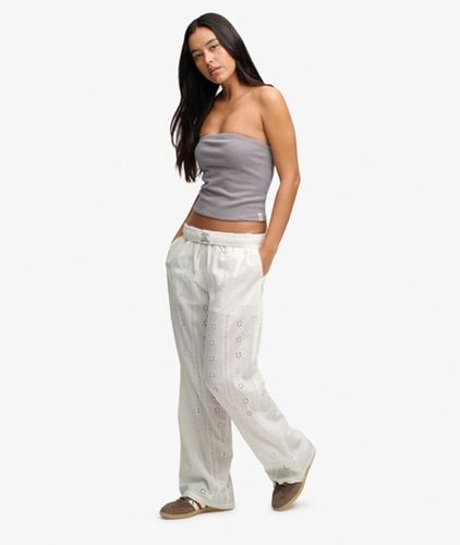 Damen Broderie-hose mit Reguläre Passform - Größe: 34 - Superdry - Modalova