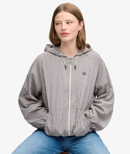 Damen Karierte Raglan-jacke mit Lockerer Passform - Größe: 44 - Superdry - Modalova