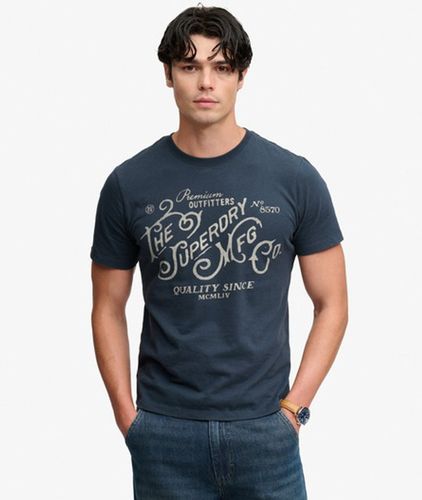Herren Heritage Script T-shirt mit Lockerer Passform - Größe: XL - Superdry - Modalova
