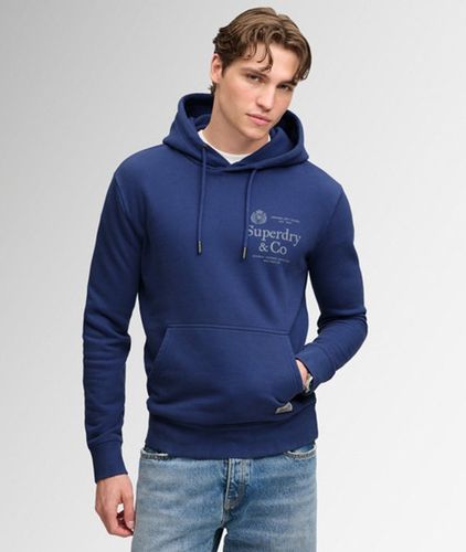 Herren Baumwolle Gedruckt 1954 Company Kapuzenpullover Mit Lockerer Passform, , Größe: S - Superdry - Modalova