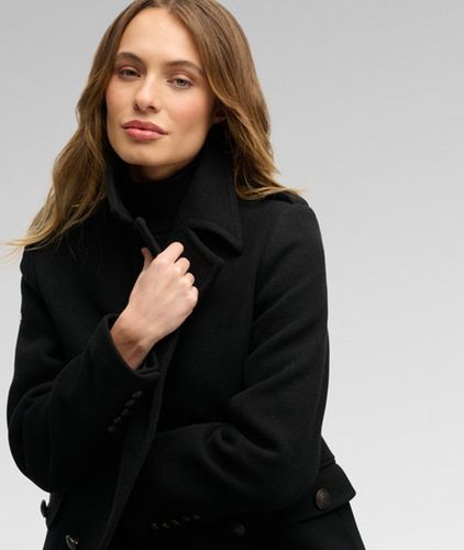Damen Zweireihiger Wollmantel mit Schmaler Passform - Größe: 36 - Superdry - Modalova