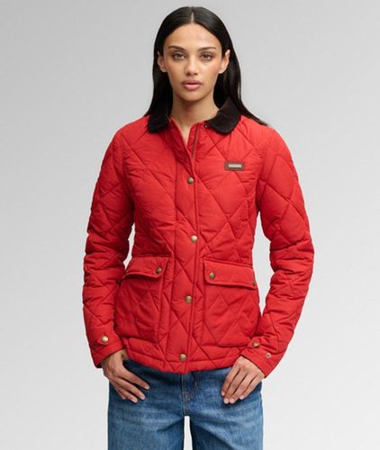 Damen Steppjacke mit Korddetails - Größe: 36 - Superdry - Modalova