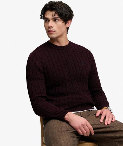 Herren Cable Knit Pullover mit Lockerer Passform - Größe: L - Superdry - Modalova