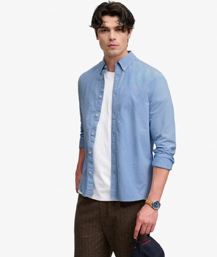 Herren Preppy Oxford Langarmhemd mit Lockerer Passform - Größe: L - Superdry - Modalova