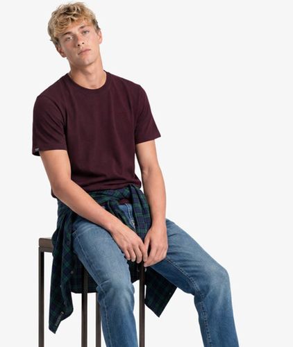 Herren Essential Serif Logo T-shirt mit Schmaler Passform - Größe: XL - Superdry - Modalova