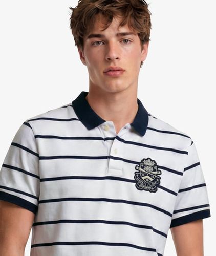 Herren Crest Stripe Poloshirt - Größe: Xxxl - Superdry - Modalova