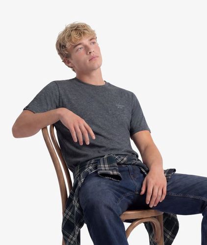 Herren Essential Stacked Logo T-shirt mit Schmaler Passform - Größe: M - Superdry - Modalova