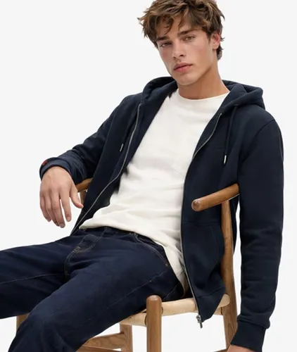 Coton Logo Essential Sweat À Capuche Zippé, , Taille: M - Superdry - Modalova