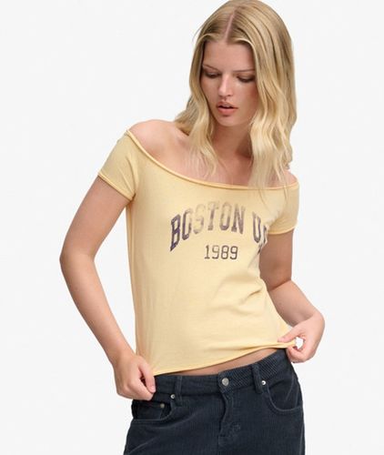 Damen Bardot-top mit Schmaler Passform - Größe: 38 - Superdry - Modalova