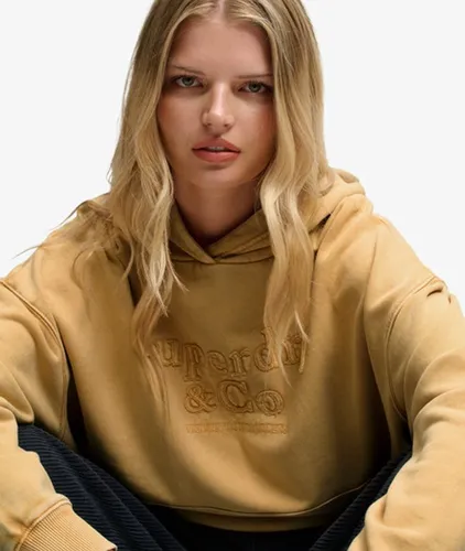 Damen Company Logo Kapuzenpullover mit Lockerer Passform - Größe: 36 - Superdry - Modalova