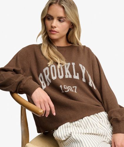Damen Athletic Essential Langarmshirt mit Grafik - Größe: 34 - Superdry - Modalova
