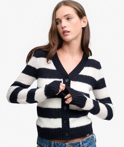 Damen Leichte Strickjacke mit V-ausschnitt Lockere Passform - Größe: 36 - Superdry - Modalova