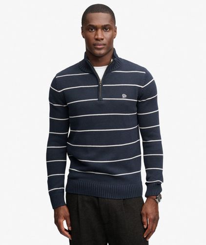 Herren Gestreifter Strickpullover mit Schmaler Passform - Größe: M - Superdry - Modalova