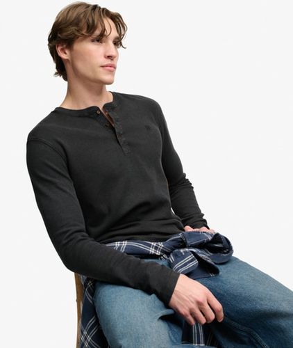 Herren Waffle Henley-shirt mit Langen Ärmeln - Größe: XL - Superdry - Modalova