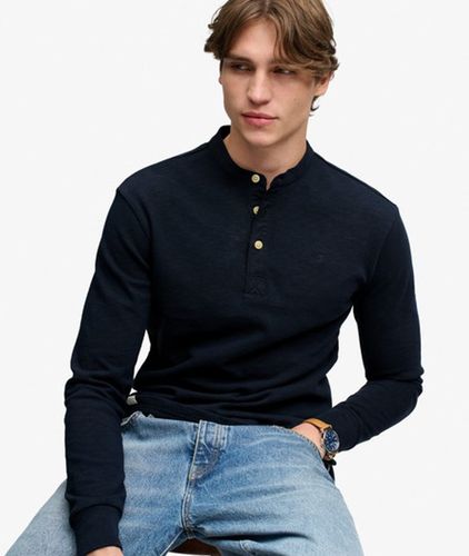 Herren Grandad-top mit Webstoff-knopfleiste - Größe: M - Superdry - Modalova