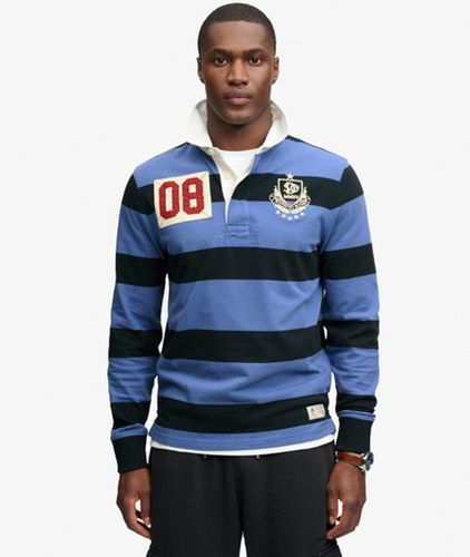 Herren Monogram Stripe Rugbyshirt Lockere Passform - Größe: Xxl - Superdry - Modalova