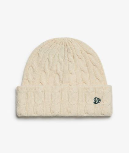 Damen Premium Cable Knit Beanie Reguläre Passform - Größe: 1Größe - Superdry - Modalova