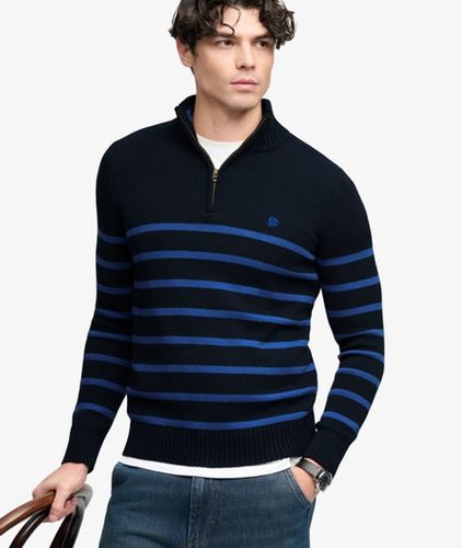 Herren Gestreifter Strickpullover mit Schmaler Passform - Größe: Xxl - Superdry - Modalova