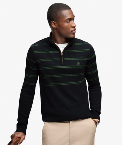 Herren Gestreifter Strickpullover mit Schmaler Passform - Größe: M - Superdry - Modalova
