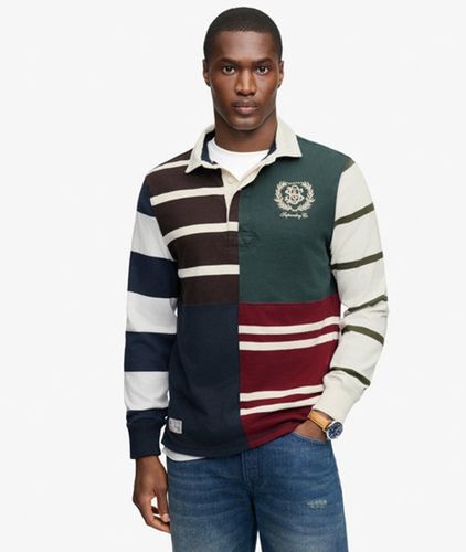 Herren Mix Match Rugby Top Lockere Passform - Größe: L - Superdry - Modalova