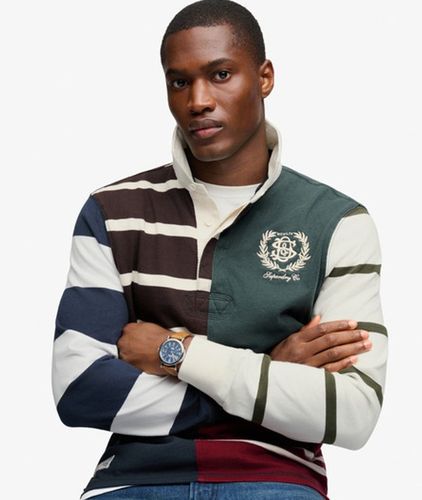 Herren Mix Match Rugby Top mit Lockerer Passform - Größe: L - Superdry - Modalova