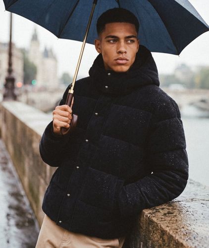 Herren Premium Cord Steppjacke mit Kapuze - Größe: M - Superdry - Modalova