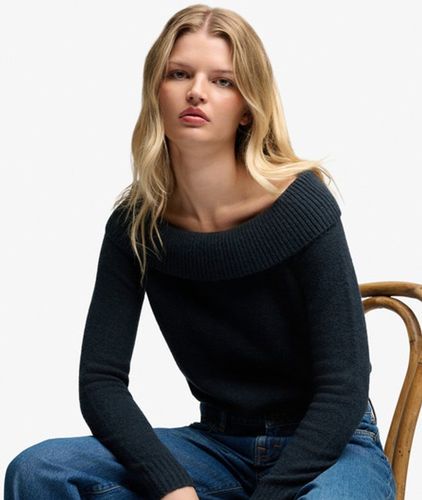 Pull Bardot Maille Coupe Ajustée Taille: 36 - Superdry - Modalova