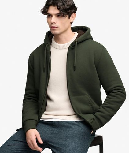 Sweat à Capuche Zippé Doublé Borg Taille: L - Superdry - Modalova