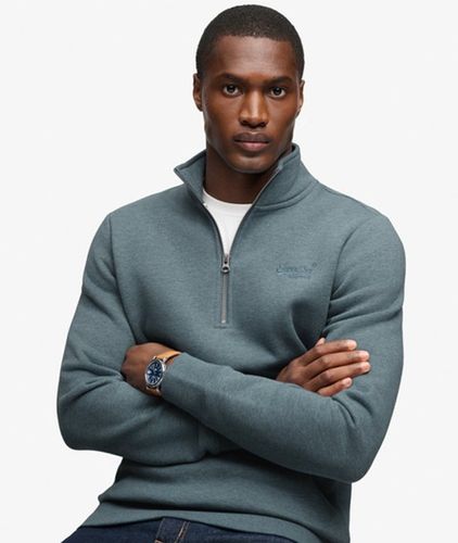 Herren Vintage Logo Sweatshirt mit Stickerei und Reißverschluss - Größe: S - Superdry - Modalova